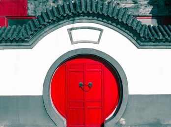 Chine porte rouge